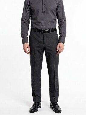 NWT Perry Ellis Portfolio Men's Dress Pants Charcoal Grey Stretch 38x30